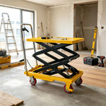 GROVIA Heavy-Duty Scissor Lift Table Hydraulic System Reinforced Frame for Logistics Workshop Material Handling