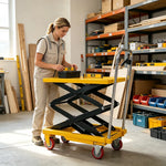 GROVIA Heavy-Duty Scissor Lift Table Hydraulic System Reinforced Frame for Logistics Workshop Material Handling