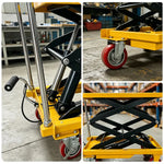 GROVIA Heavy-Duty Scissor Lift Table Hydraulic System Reinforced Frame for Logistics Workshop Material Handling