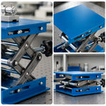 GROVIA Manual Scissor Lift Platform Anodized Aluminum Precision Adjustment Anti-Slip Base for Laboratory & Electronics Repair
