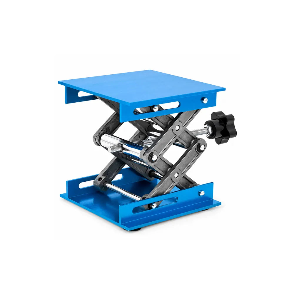 GROVIA Manual Scissor Lift Platform Anodized Aluminum Precision Adjustment Anti-Slip Base for Laboratory & Electronics Repair