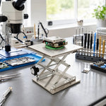 GROVIA Stainless Steel Scissor Lift Platform Precision Height Adjustment 15kg Load for Laboratory & Scientific Research
