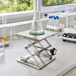 GROVIA Stainless Steel Scissor Lift Platform Precision Height Adjustment 15kg Load for Laboratory & Scientific Research
