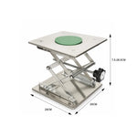 GROVIA Stainless Steel Scissor Lift Platform Precision Height Adjustment 15kg Load for Laboratory & Scientific Research