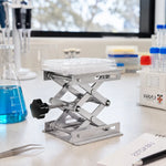 GROVIA Stainless Steel Mini Scissor Lift Platform Precision Height Adjustment 15kg Load for Laboratory & Research