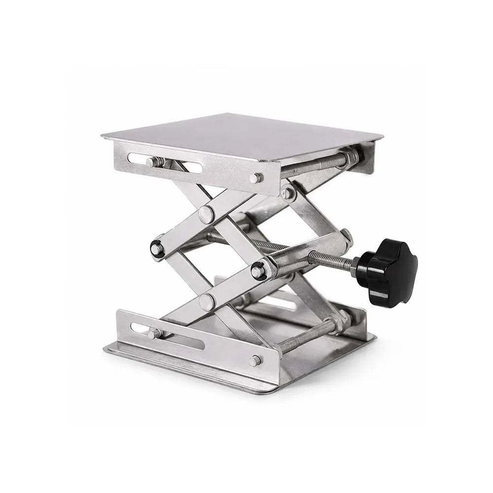 GROVIA Stainless Steel Mini Scissor Lift Platform Precision Height Adjustment 15kg Load for Laboratory & Research