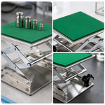 GROVIA Manual Lab Lift Platform Stainless Steel Fine-Tuning Compact Design for Electronics Repair & Instrument Calibration
