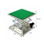 GROVIA Manual Lab Lift Platform Stainless Steel Fine-Tuning Compact Design for Electronics Repair & Instrument Calibration
