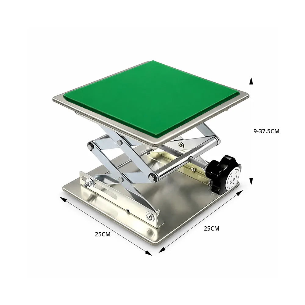 GROVIA Manual Lab Lift Platform Stainless Steel Fine-Tuning Compact Design for Electronics Repair & Instrument Calibration