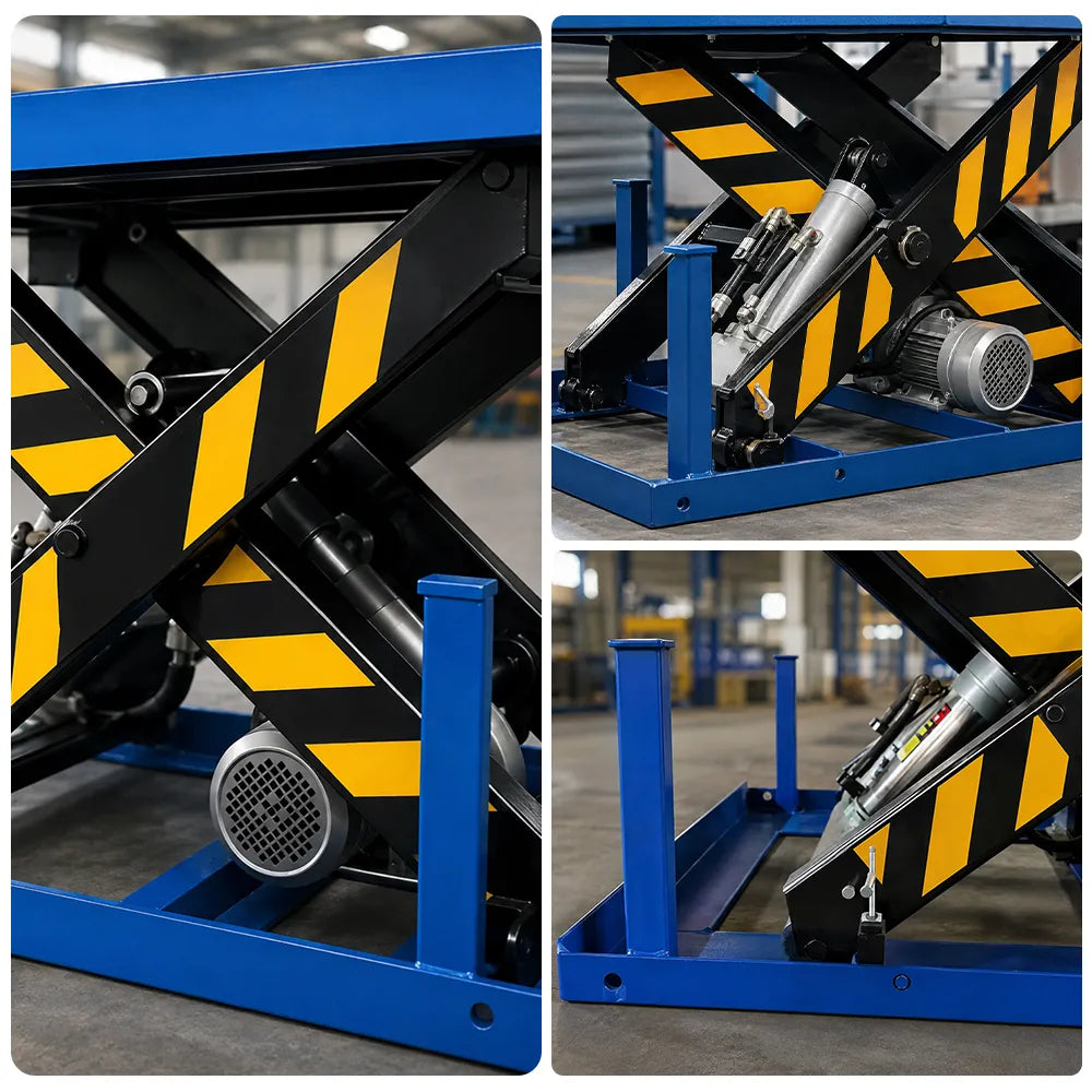 GROVIA Electric Hydraulic Lift Platform Pure Copper Motor Reinforced Steel Frame for Warehouse Factory Material Handling