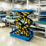 GROVIA Industrial Hydraulic Scissor Lift Platform Pure Copper Motor Heavy-Duty Steel Frame for Factory Warehouse Handling