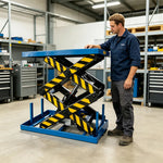 GROVIA Industrial Hydraulic Scissor Lift Platform Pure Copper Motor Heavy-Duty Steel Frame for Factory Warehouse Handling