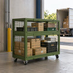 GROVIA Industrial Wire Mesh Storage Cage Large Capacity Reinforced Frame for Warehouse Distribution & Commercial Storage