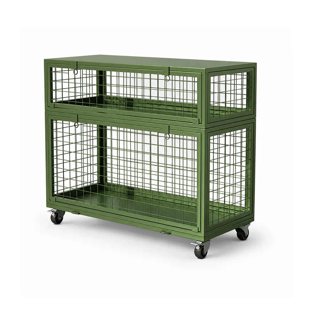 GROVIA Industrial Wire Mesh Storage Cage Large Capacity Reinforced Frame for Warehouse Distribution & Commercial Storage
