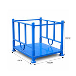 GROVIA Heavy-Duty Steel Stacking Rack Foldable Stackable Reinforced Frame for Warehouse Factory Logistics Storage