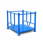 GROVIA Heavy-Duty Steel Stacking Rack Foldable Stackable Reinforced Frame for Warehouse Factory Logistics Storage