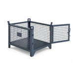 GROVIA 105cm Industrial Steel Mesh Storage Cage High Load Capacity Anti-Corrosion Finish for Warehouse Metal Parts Storage - Grey