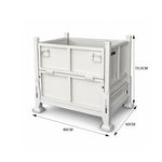 GROVIA Industrial Steel Storage Cage Reinforced Frame High Load Capacity Stackable Design 80cm for Warehouse Manufacturing - White