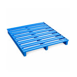GROVIA Heavy-Duty Steel Pallet Reinforced Frame Forklift Compatible 100/120cm for Warehouse Factory Logistics Storage - Blue