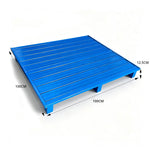 GROVIA Industrial Steel Pallet Precision Welded Stackable Design 100/120cm for Warehouse Manufacturing Material Handling - Blue