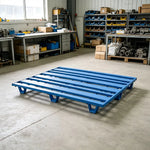 GROVIA Heavy-Duty Steel Pallet Lightweight Nine-Leg Design Reinforced Frame Forklift Compatible for Warehouse Logistics