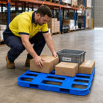 GROVIA Heavy Load Steel Storage Pallet Powder Coated Finish Forklift Base for Industrial Warehouse Use