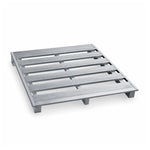 GROVIA Steel Forklift Pallet Galvanised Anti-Slip Surface Reinforced Frame 110/130cm for Warehouse Factory Logistics