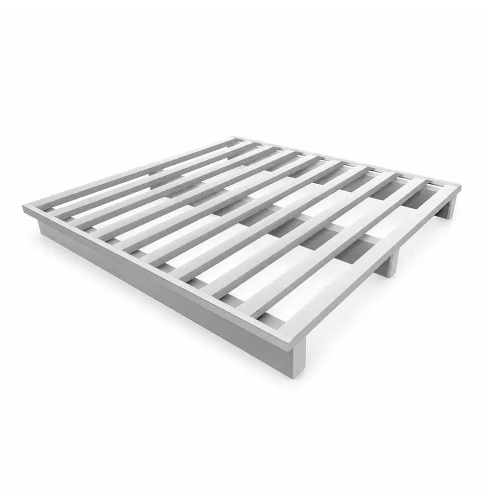 GROVIA Steel Forklift Pallet Galvanised Anti-Slip Surface Reinforced Frame 100/120cm for Warehouse Factory Logistics