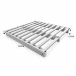 GROVIA Steel Forklift Pallet Galvanised Anti-Slip Surface Reinforced Frame 100/120cm for Warehouse Factory Logistics
