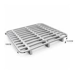 GROVIA Rounded Steel Forklift Pallet Q235 Steel Reinforced Frame Two/Four Way Entry 100/120cm for Warehouse Logistics