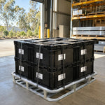 GROVIA Galvanised Steel Forklift Pallet Rounded Safety Frame Reinforced Structure for Warehouse Factory Logistics