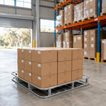 GROVIA Galvanised Steel Forklift Pallet Rounded Safety Frame Reinforced Structure for Warehouse Factory Logistics