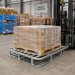 GROVIA Galvanised Steel Forklift Pallet Rounded Safety Frame Reinforced Structure for Warehouse Factory Logistics
