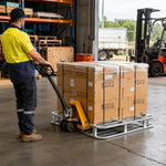 GROVIA Galvanised Steel Forklift Pallet Rounded Safety Frame Reinforced Structure for Warehouse Factory Logistics
