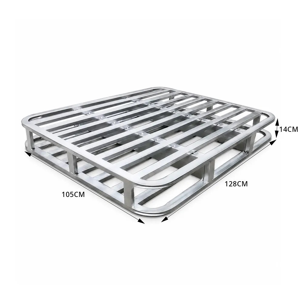 GROVIA Galvanised Steel Forklift Pallet Rounded Safety Frame Reinforced Structure for Warehouse Factory Logistics