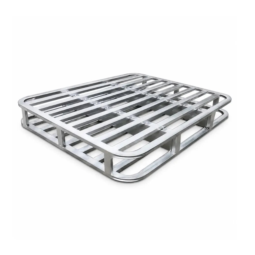 GROVIA Galvanised Steel Forklift Pallet Rounded Safety Frame Reinforced Structure for Warehouse Factory Logistics