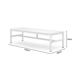 GROVIA Heavy Duty Workbench with Steel Frame Large Single Layer Work Table for Garage Workshop Warehouse Packing Station 60/80cm - White