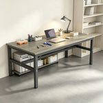 GROVIA Heavy Duty Workbench - Single Layer Steel Frame Table with Spacious Worktop for Garage Workshop Warehouse Packing Station 120x60/80cm - Grey
