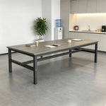GROVIA Heavy Duty Workbench - Single Layer Steel Frame Table with Spacious Worktop for Garage Workshop Warehouse Packing Station 120x60/80cm - Grey