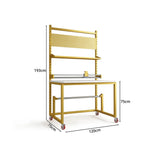 GROVIA Single Shaft Cutting Rack 120/150cm with Pegboard Shelf Roll Holder and Steel Frame for Packing Station Warehouse - Yellow