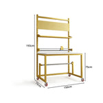 GROVIA Single Shaft Cutting Rack 120/150cm with Pegboard Shelf Roll Holder and Steel Frame for Packing Station Warehouse - Yellow