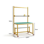 GROVIA Single Shaft Single Blade Cutting Rack Steel Frame Roll Holder Workbench for Packing Station Warehouse - Yellow