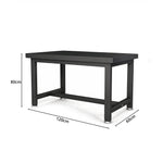 GROVIA Heavy Duty Workbench Reinforced Steel Frame Industrial Work Table for Workshop Garage Repair Station - Black