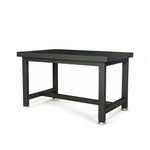 GROVIA Heavy Duty Workbench Reinforced Steel Frame Industrial Work Table for Workshop Garage Repair Station - Black