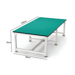 GROVIA Single Layer 6 Leg Aluminium Workbench Reinforced Frame Industrial Work Table for Workshop Factory - Silver