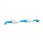 GROVIA U Type Safety Barrier 200cm Heavy Duty Steel Crash Guard Rail 76/89mm Tube for Parking Area Protection - Blue White