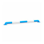 GROVIA U Type Safety Barrier 200cm Heavy Duty Steel Crash Guard Rail 76/89mm Tube for Parking Area Protection - Blue White