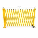 GROVIA Retractable Safety Barrier Gate 1.2m Height x 5m Expandable Steel Folding Fence for Factory Construction Area - Yellow
