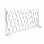 GROVIA Retractable Safety Barrier Fence 1.2m Height x 2.5m Expandable Steel Folding Gate for Factory Construction Area - White