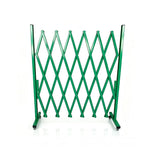 GROVIA Retractable Safety Barrier Fence 1.5m Height x 2m Expandable Steel Folding Gate for Factory Construction Area - Green